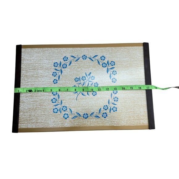 Vintage Warm-O-Tray Electric Food Warmer With Blue Floral Design By Atlantic Pre - Picture 8 of 14